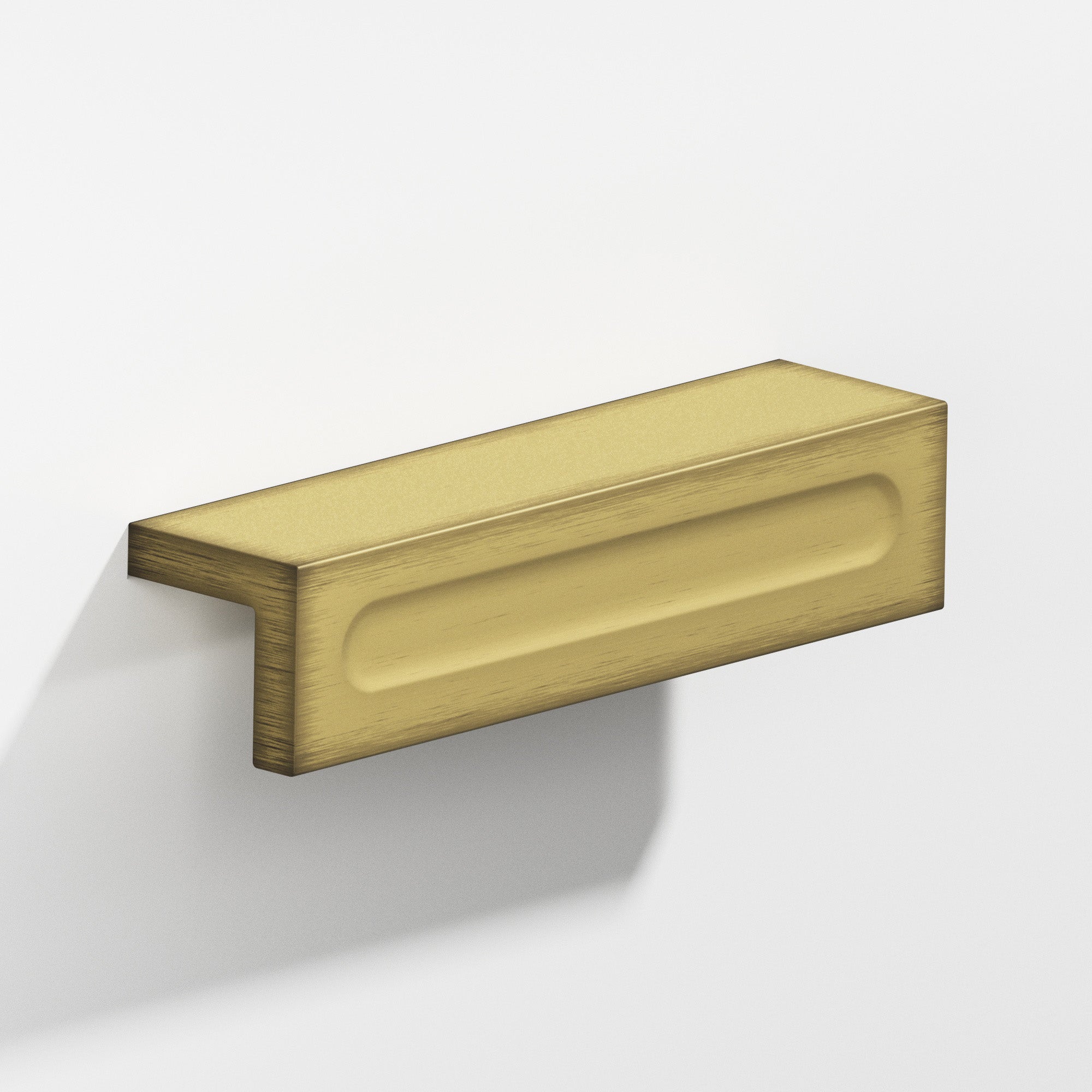 Colonial Bronze Series 716 3" L-Shaped Cabinet Edge Pull With Finger Indent Matte Antique Satin Brass / 3"