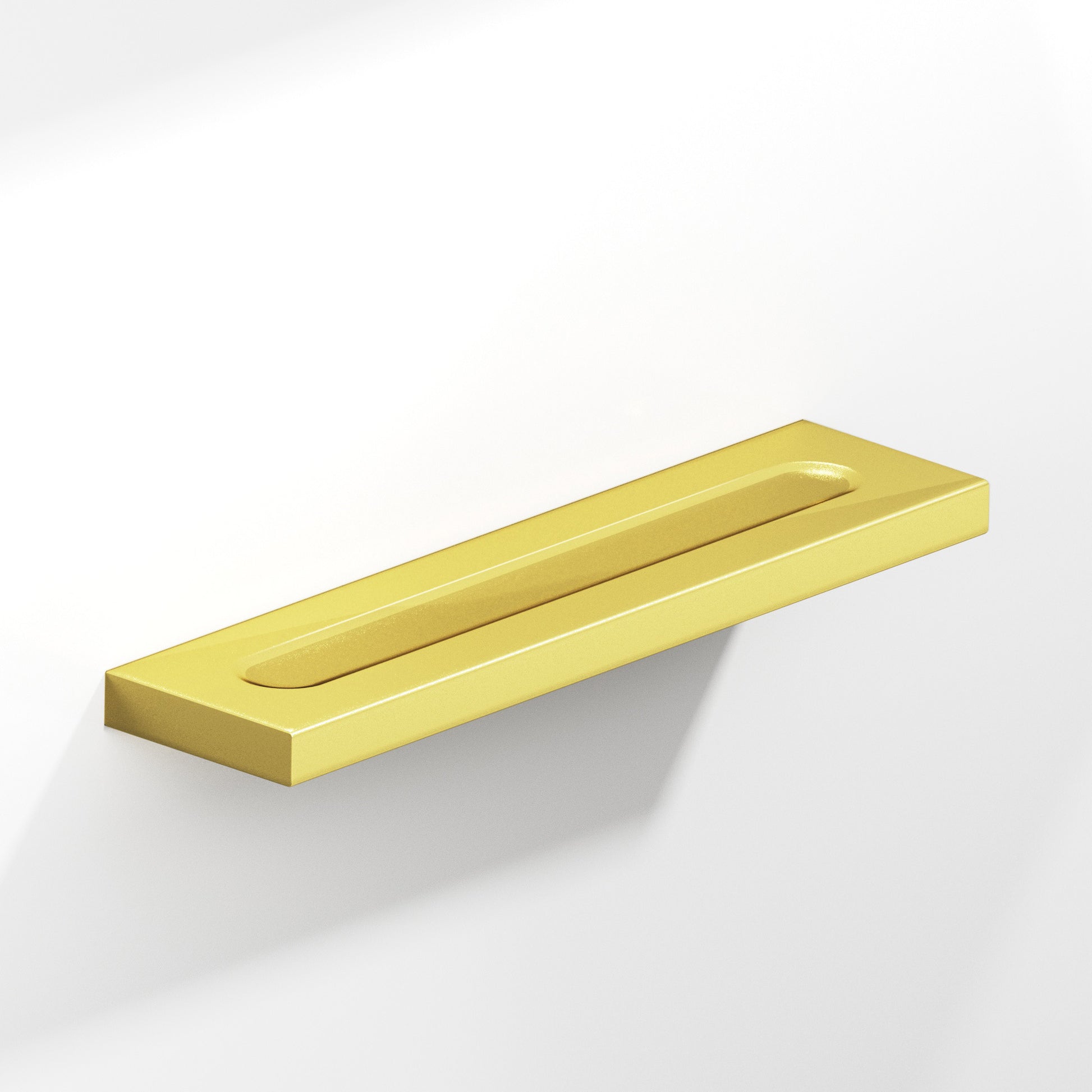 Colonial Bronze Series 717 9" Rectangular Flat Cabinet Pull With Finger Indents French Gold / 9"