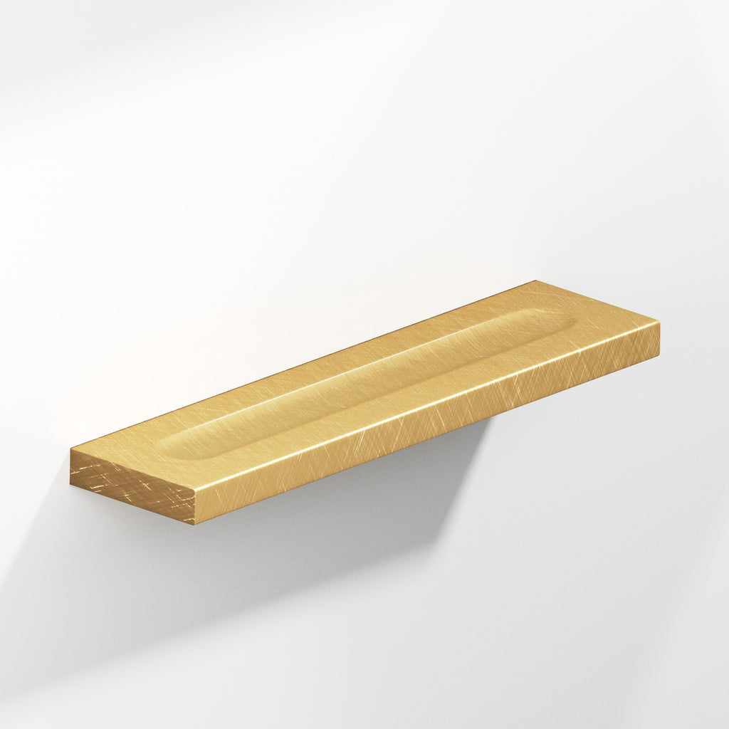 Colonial Bronze Series 717 7" Rectangular Flat Cabinet Pull With Finger Indents Weathered Brass / 7"