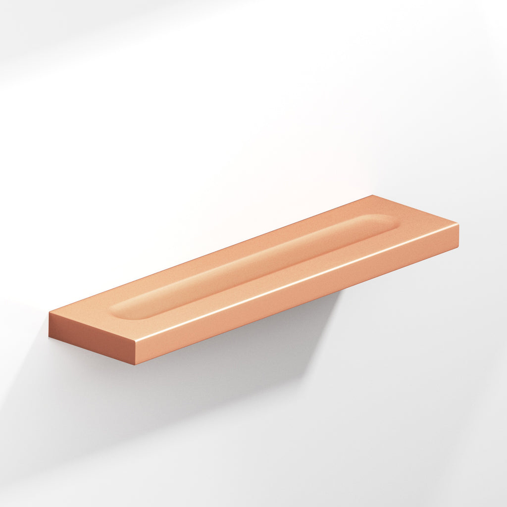 Colonial Bronze Series 717 3" Rectangular Flat Cabinet Pull With Finger Indents Matte Satin Copper / 3"