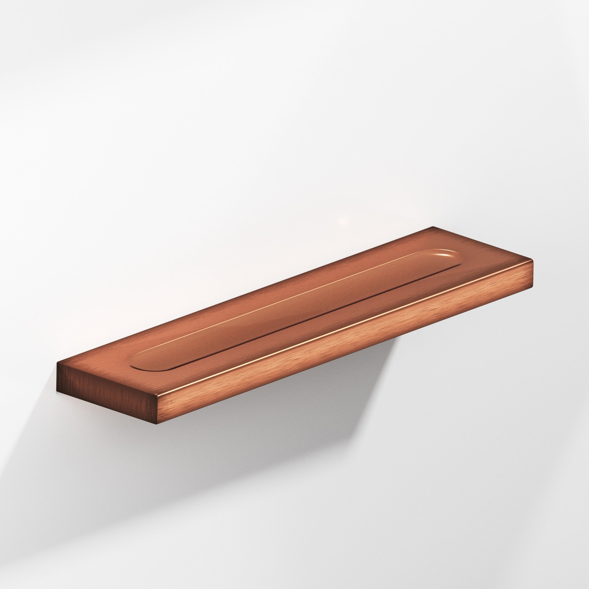 Colonial Bronze Series 717 9" Rectangular Flat Cabinet Pull With Finger Indents Antique Copper / 9"