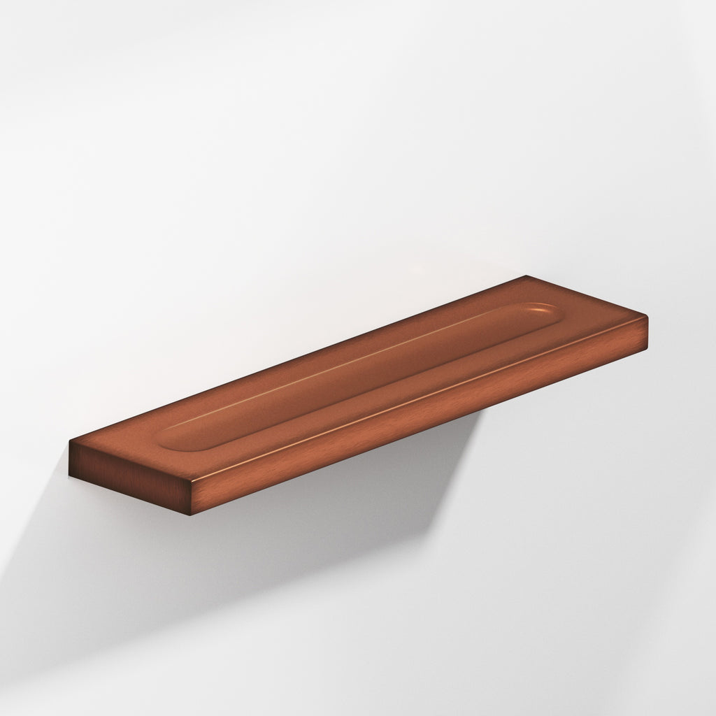 Colonial Bronze Series 717 7" Rectangular Flat Cabinet Pull With Finger Indents Matte Antique Copper / 7"