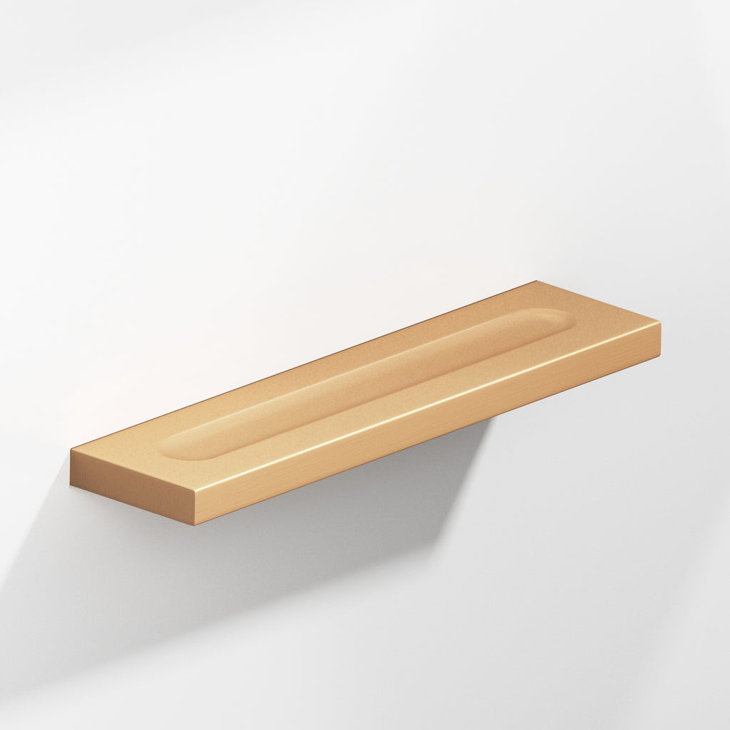 Colonial Bronze Series 717 7" Rectangular Flat Cabinet Pull With Finger Indents Matte Satin Bronze / 7"