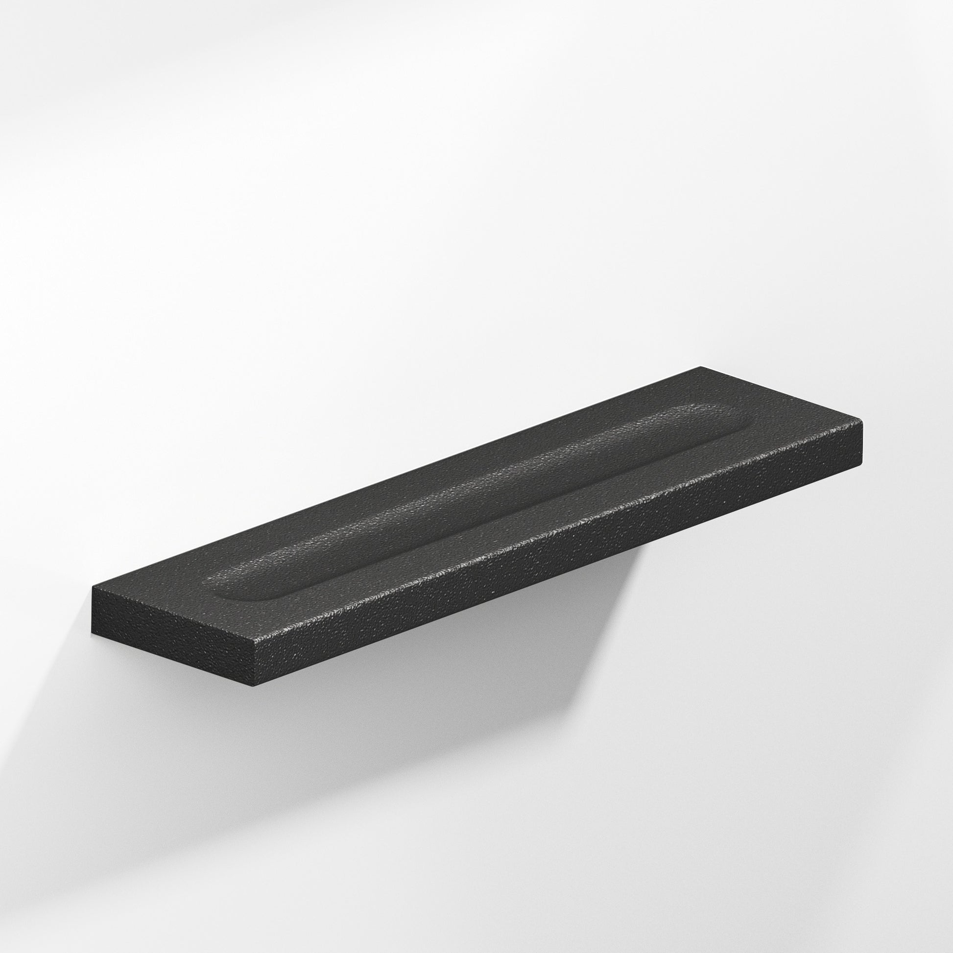 Colonial Bronze Series 717 11" Rectangular Flat Cabinet Pull With Finger Indents Frost Black™ / 11"