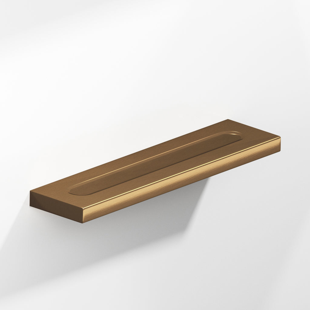 Colonial Bronze Series 717 7" Rectangular Flat Cabinet Pull With Finger Indents Light Statuary Bronze / 7"