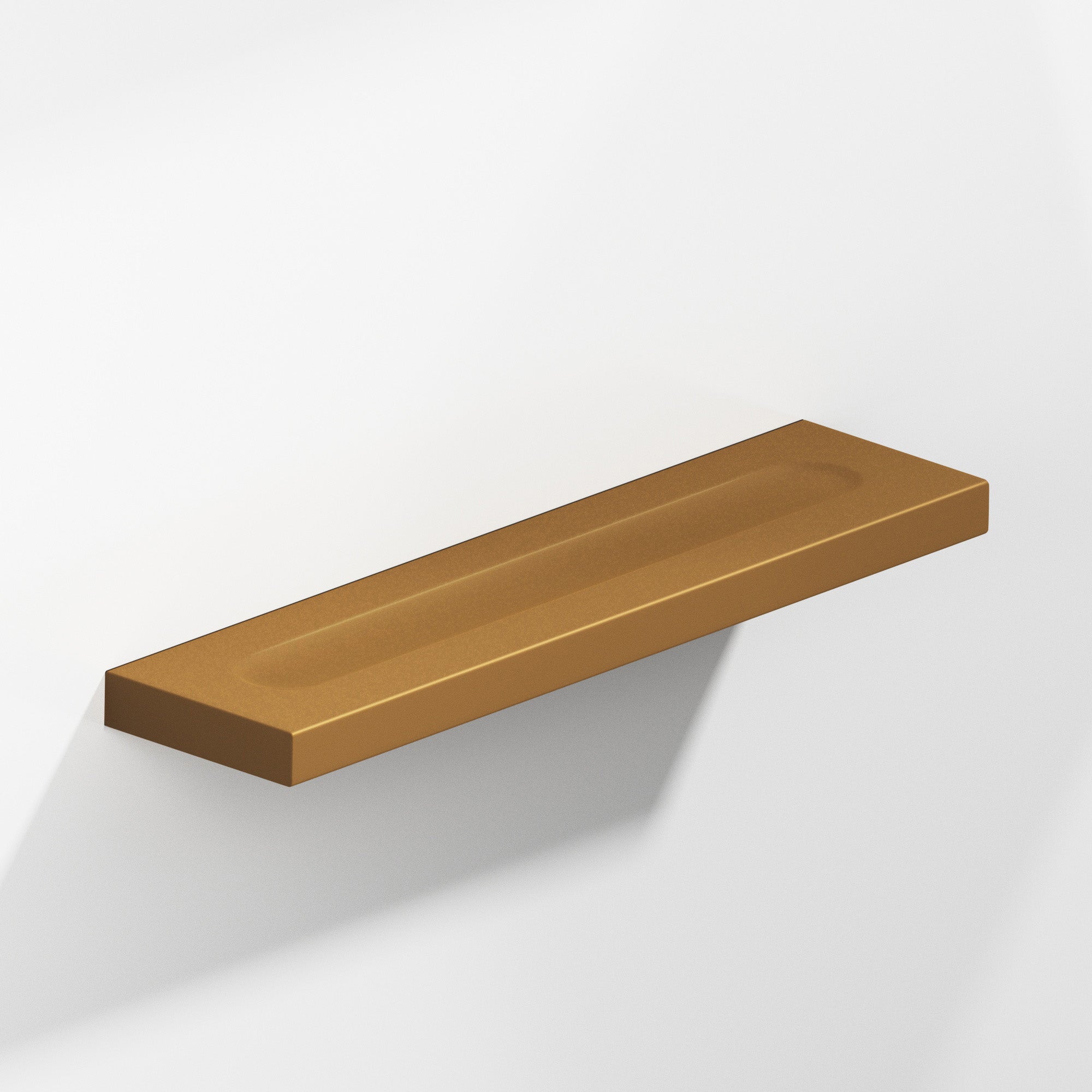 Colonial Bronze Series 717 3" Rectangular Flat Cabinet Pull With Finger Indents Matte Light Statuary Bronze / 3"