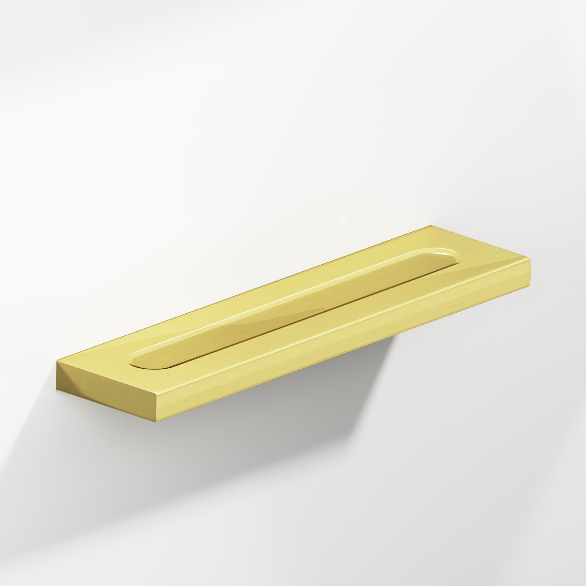 Colonial Bronze Series 717 7" Rectangular Flat Cabinet Pull With Finger Indents Unlacquered Polished Brass / 7"