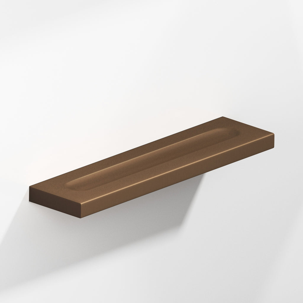 Colonial Bronze Series 717 9" Rectangular Flat Cabinet Pull With Finger Indents Matte Oil Rubbed Bronze / 9"