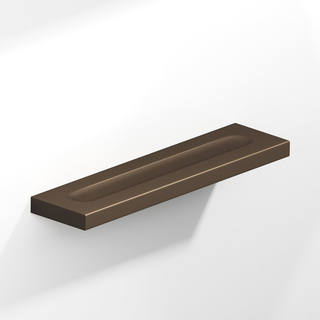 Colonial Bronze Series 717 7" Rectangular Flat Cabinet Pull With Finger Indents Heritage Bronze / 7"