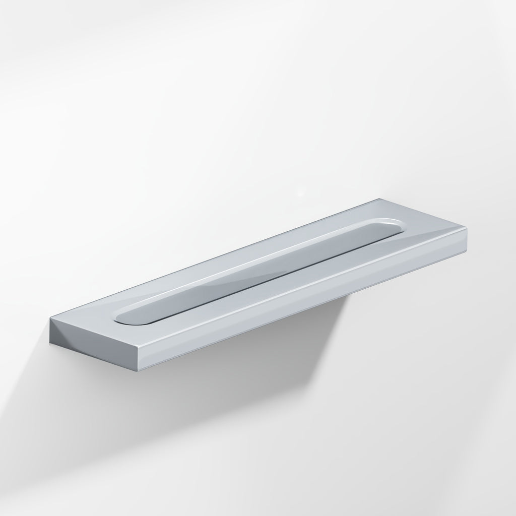Colonial Bronze Series 717 3" Rectangular Flat Cabinet Pull With Finger Indents Polished Chrome / 3"