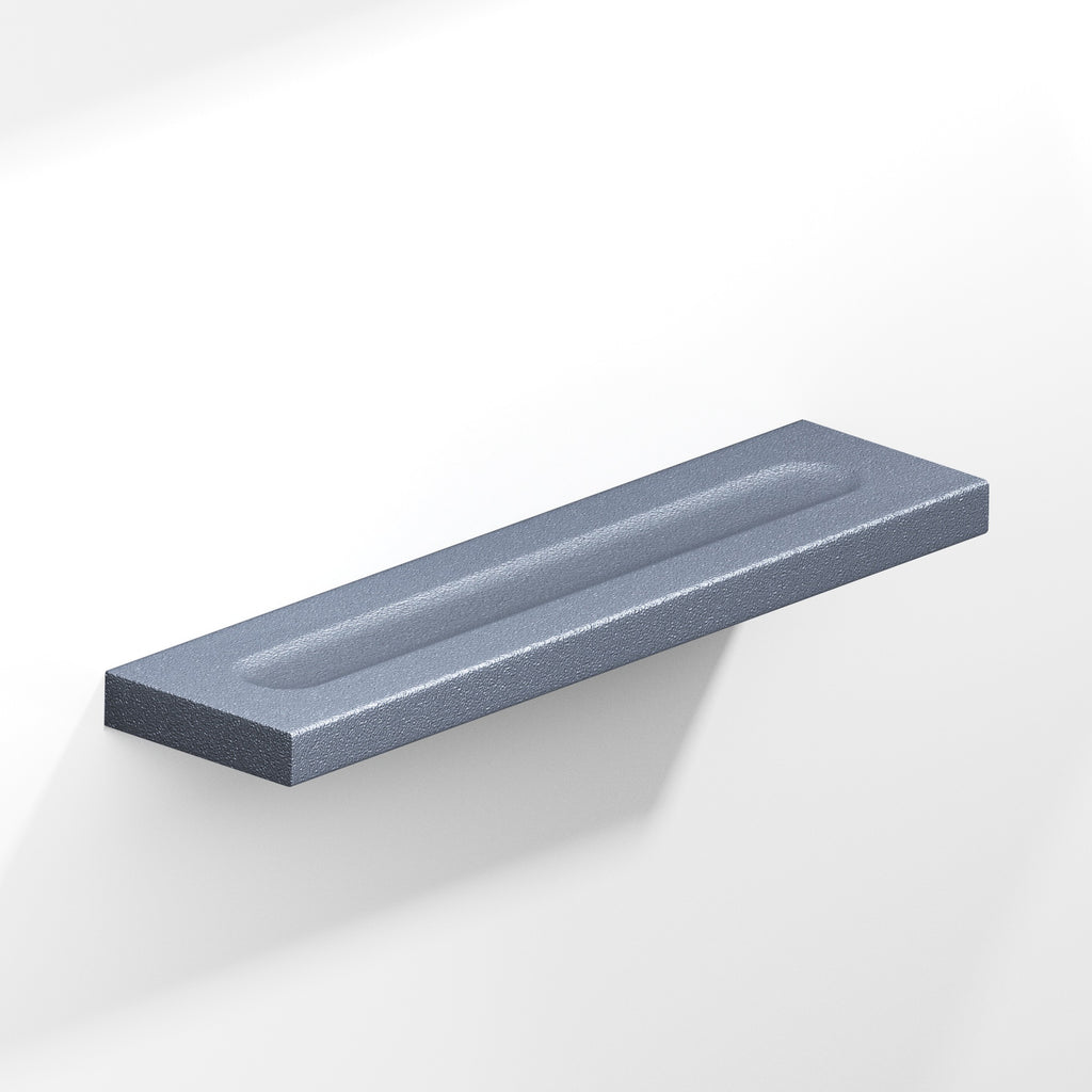 Colonial Bronze Series 717 9" Rectangular Flat Cabinet Pull With Finger Indents Frost Chrome™ / 9"