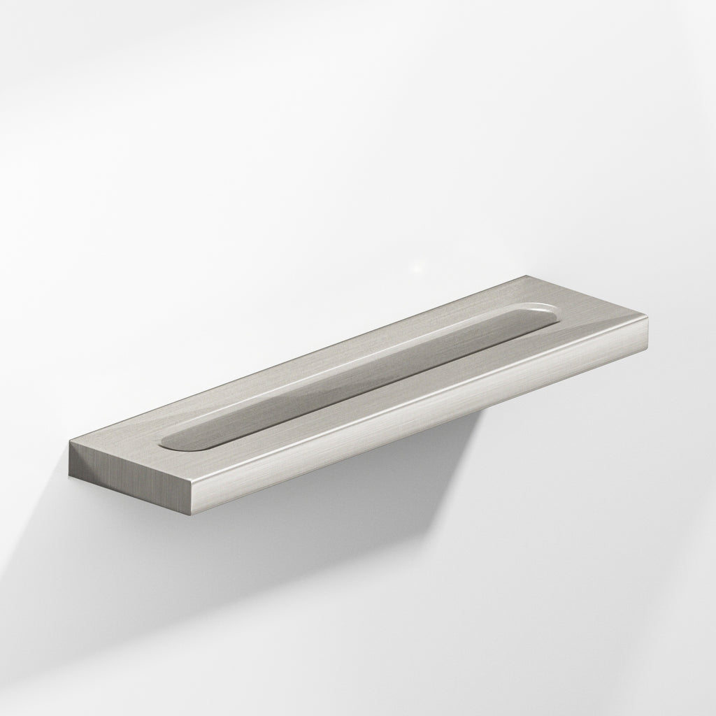 Colonial Bronze Series 717 3" Rectangular Flat Cabinet Pull With Finger Indents Satin Nickel / 3"