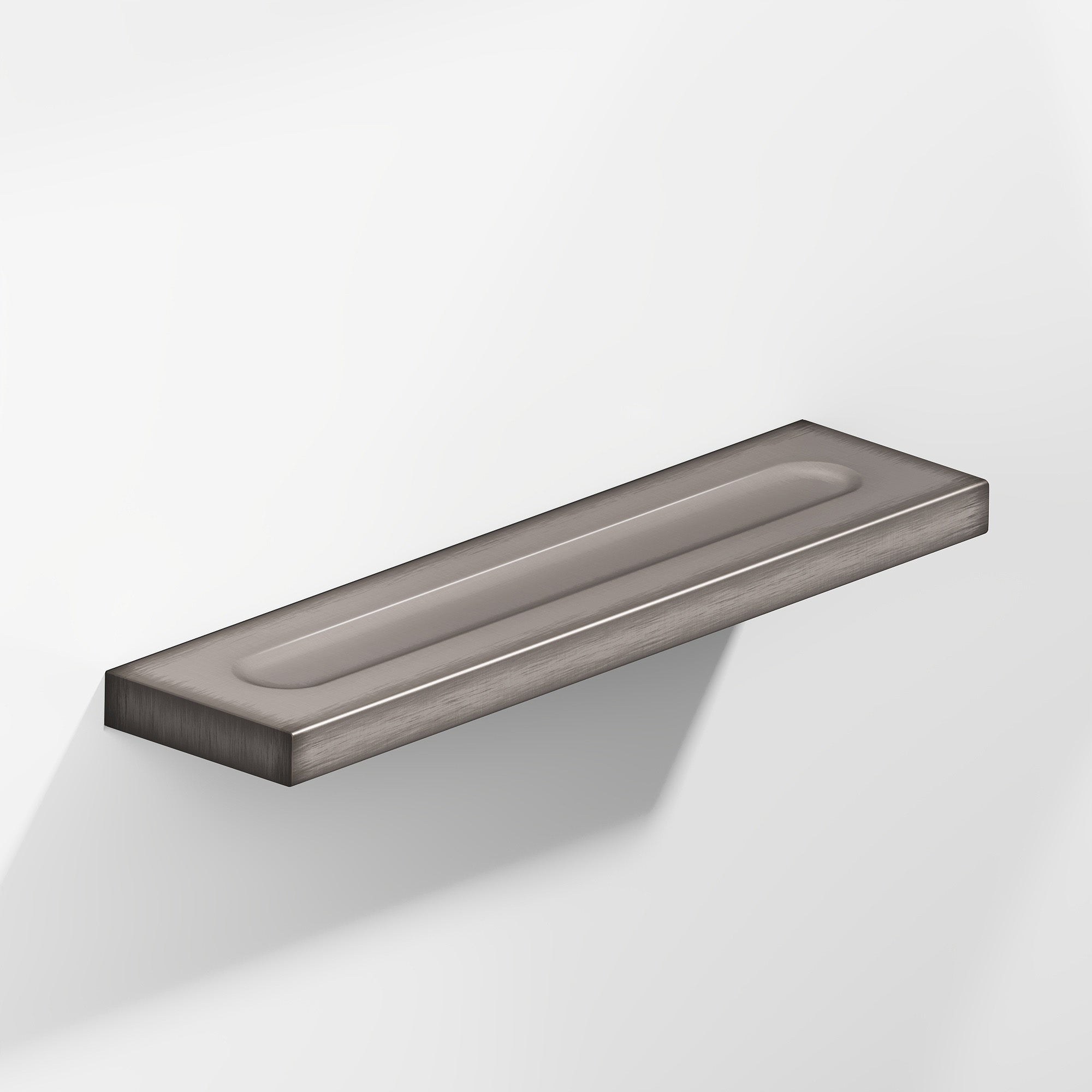 Colonial Bronze Series 717 11" Rectangular Flat Cabinet Pull With Finger Indents Pewter / 11"