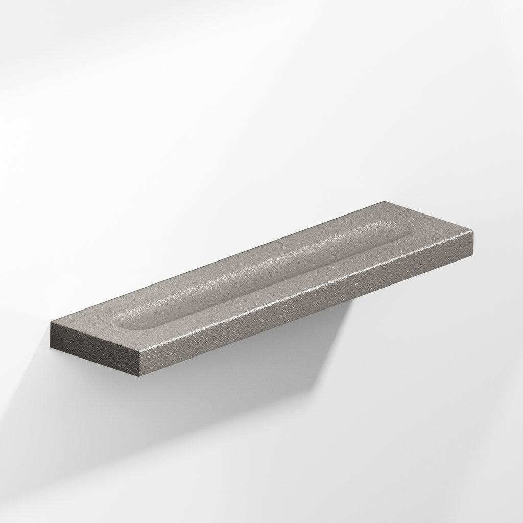 Colonial Bronze Series 717 3" Rectangular Flat Cabinet Pull With Finger Indents Frost Nickel™ / 3"