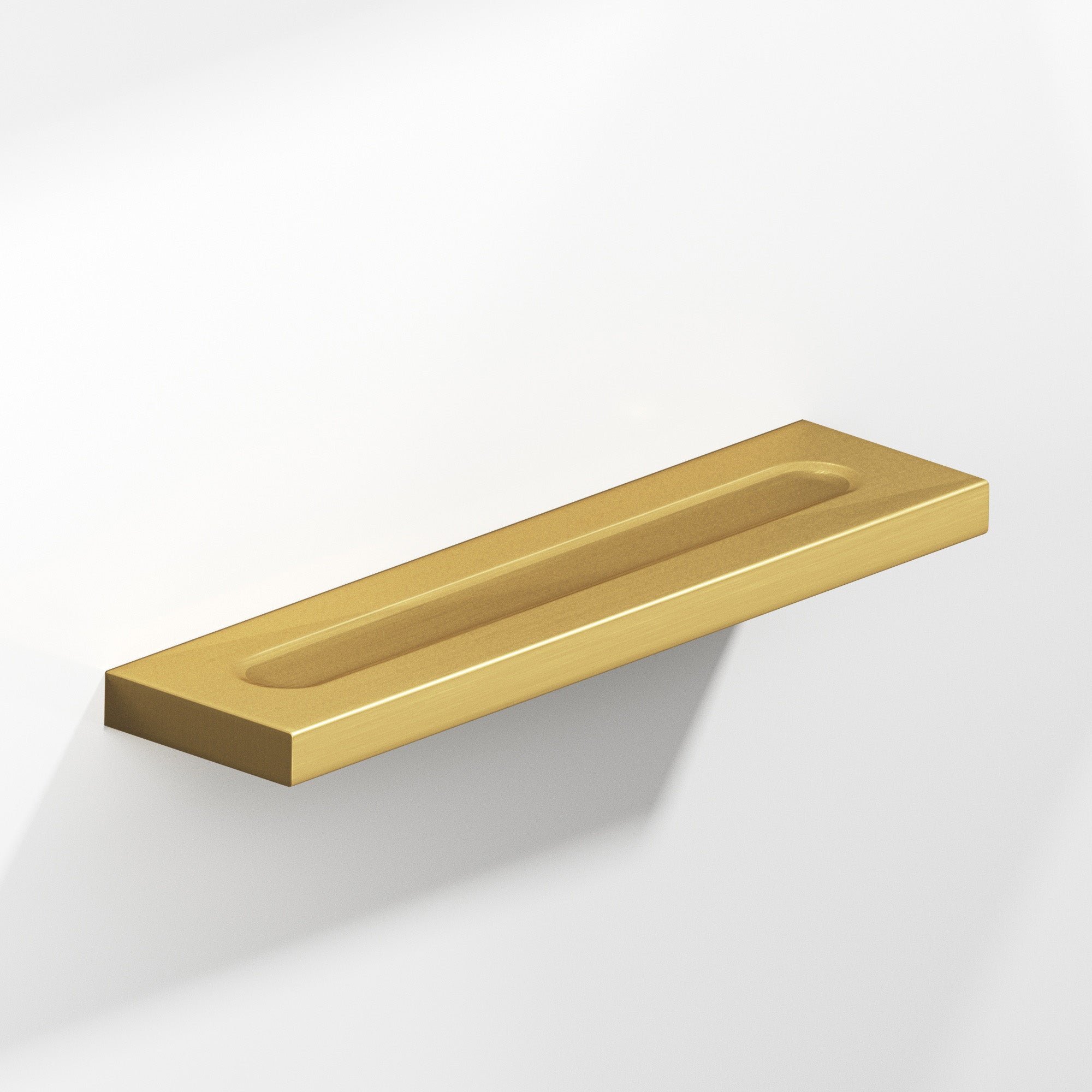 Colonial Bronze Series 717 5" Rectangular Flat Cabinet Pull With Finger Indents Unlacquered Satin Brass / 5"