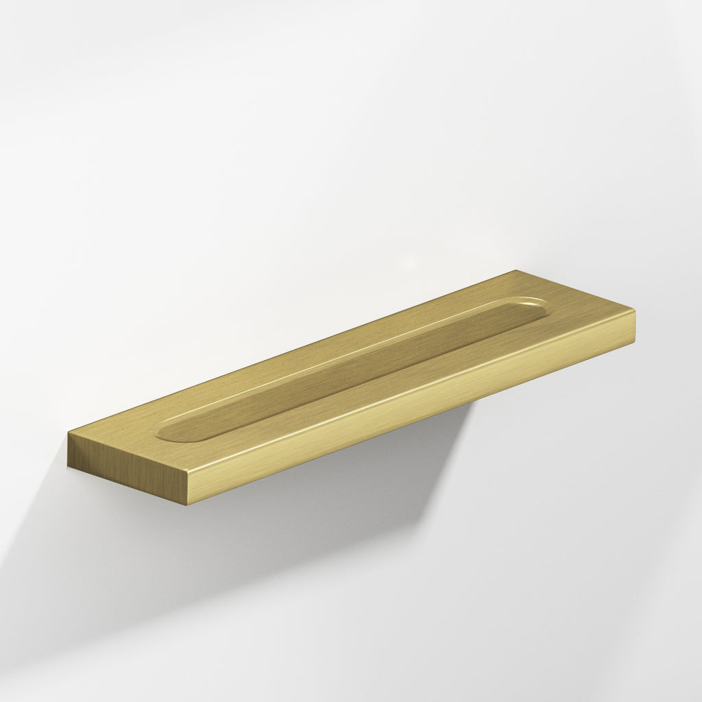 Colonial Bronze Series 717 3" Rectangular Flat Cabinet Pull With Finger Indents Antique Brass / 3"