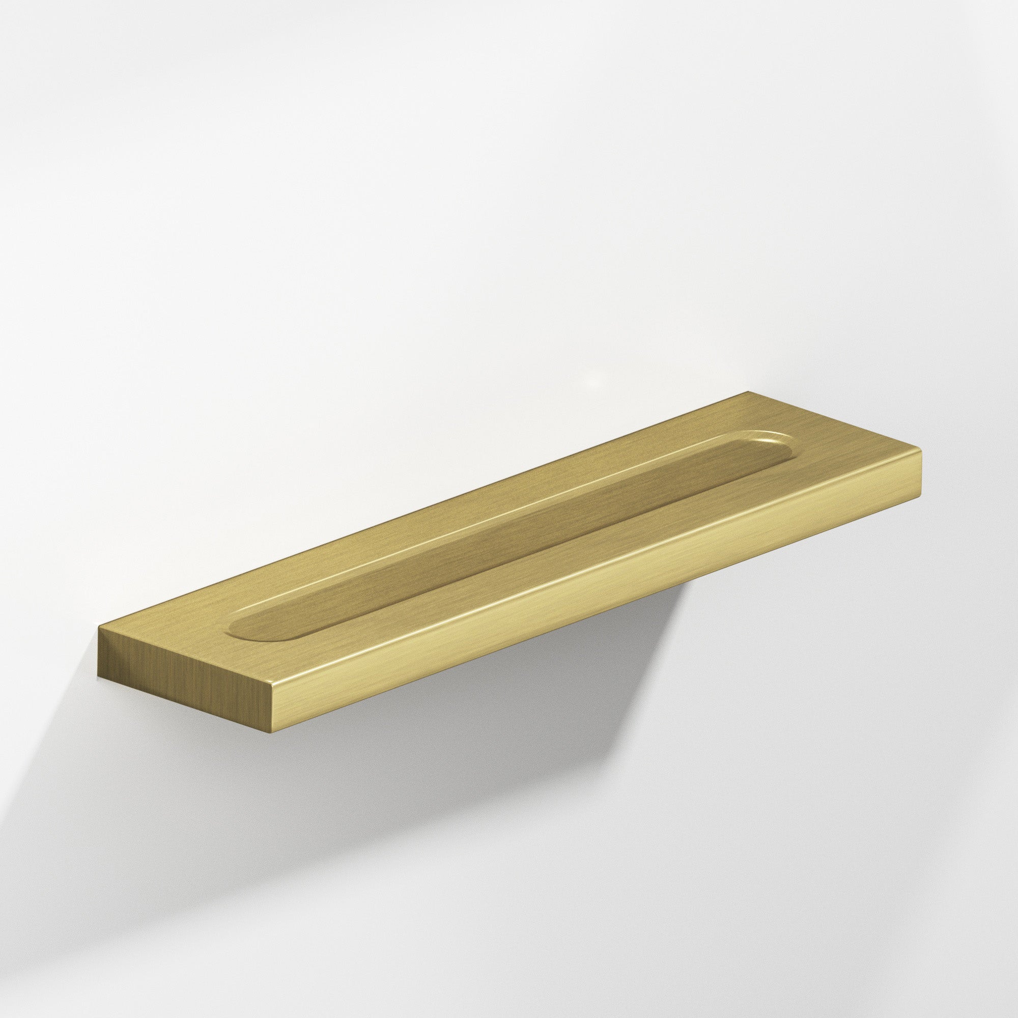 Colonial Bronze Series 717 7" Rectangular Flat Cabinet Pull With Finger Indents Antique Brass / 7"