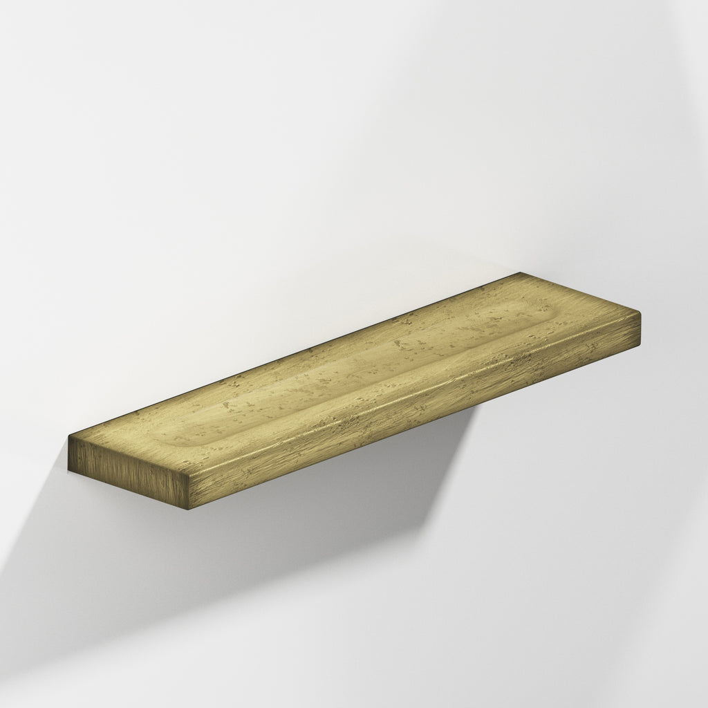 Colonial Bronze Series 717 5" Rectangular Flat Cabinet Pull With Finger Indents Distressed Antique Brass / 5"
