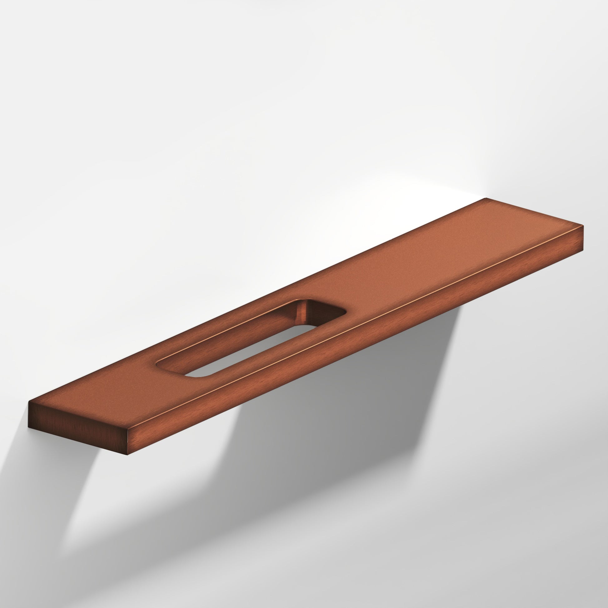 Colonial Bronze Series 719 6" Rectangular Cabinet Pull With Offset Cutout Matte Antique Copper / 6"