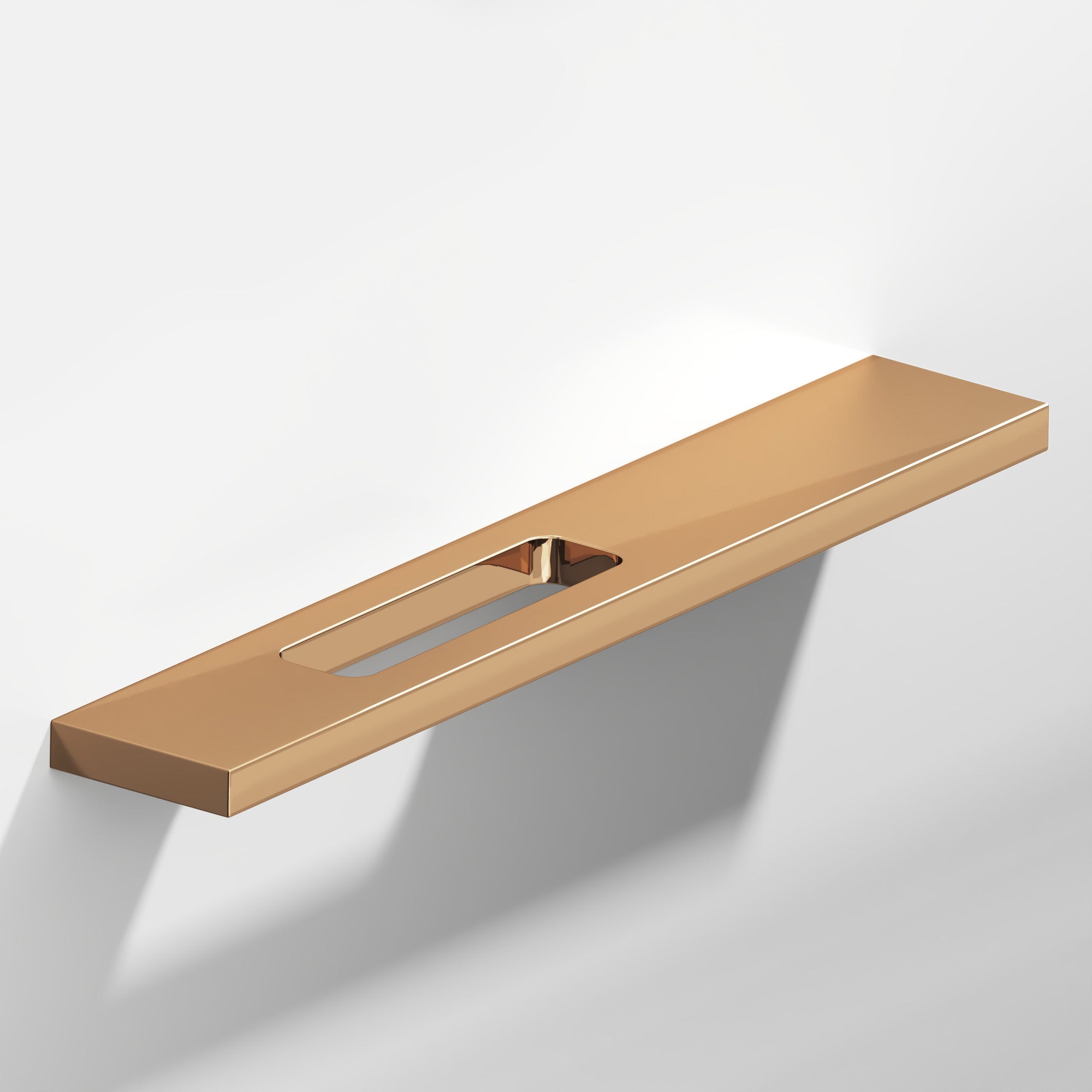 Colonial Bronze Series 719 4" Rectangular Cabinet Pull With Offset Cutout Polished Bronze / 4"