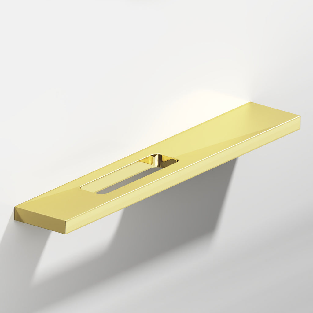 Colonial Bronze Series 719 6" Rectangular Cabinet Pull With Offset Cutout Polished Brass / 6"