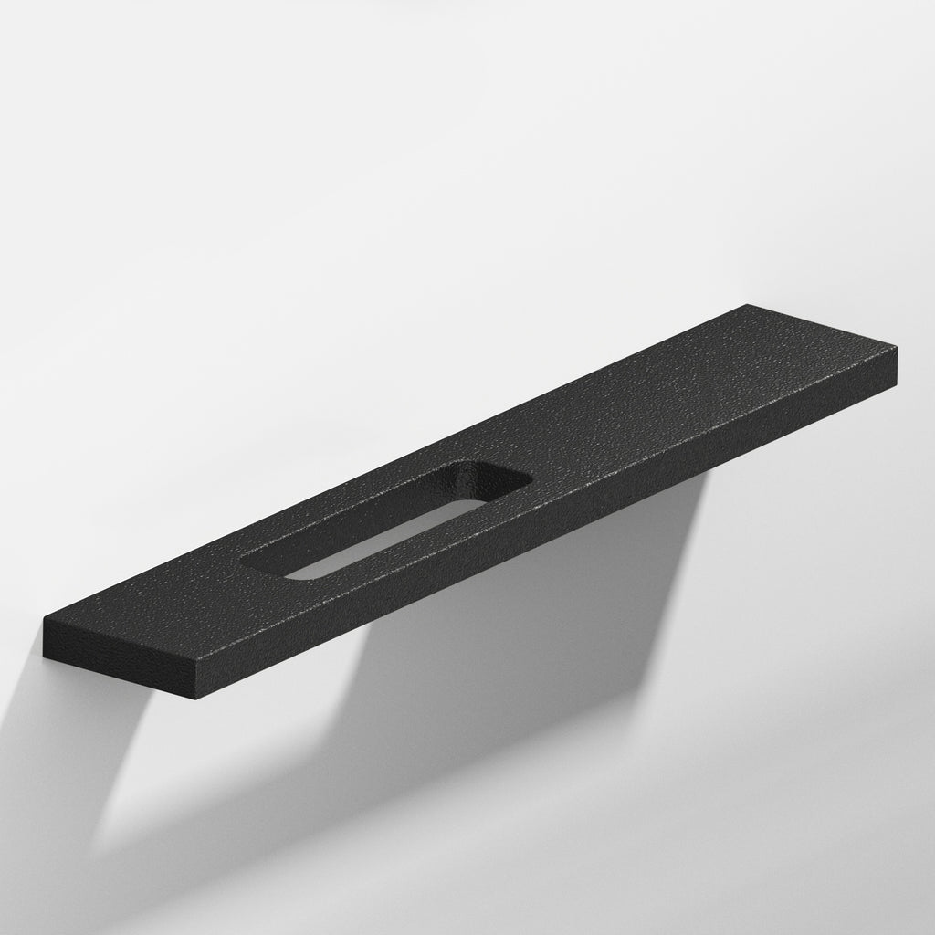 Colonial Bronze Series 719 6" Rectangular Cabinet Pull With Offset Cutout Frost Black™ / 6"