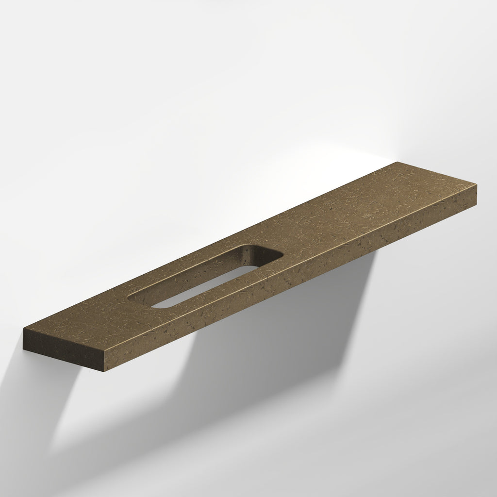 Colonial Bronze Series 719 4" Rectangular Cabinet Pull With Offset Cutout Distressed Oil Rubbed Bronze / 4"