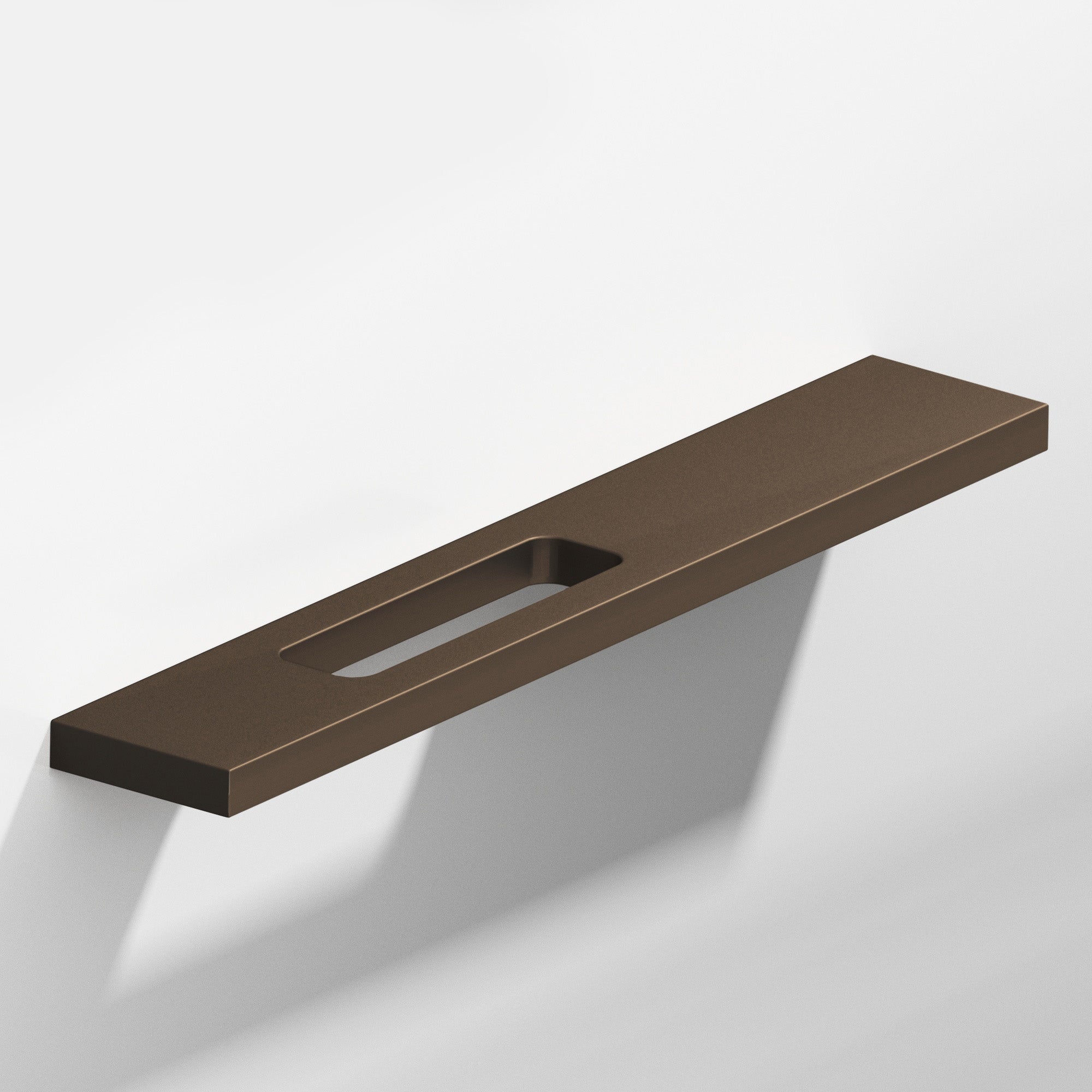 Colonial Bronze Series 719 3" Rectangular Cabinet Pull With Offset Cutout Heritage Bronze / 3"