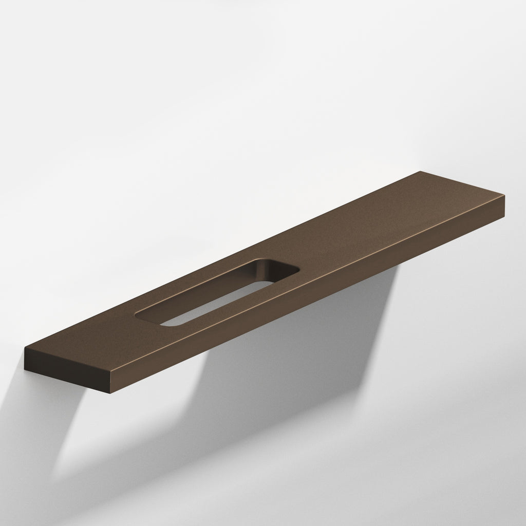 Colonial Bronze Series 719 4" Rectangular Cabinet Pull With Offset Cutout Heritage Bronze / 4"