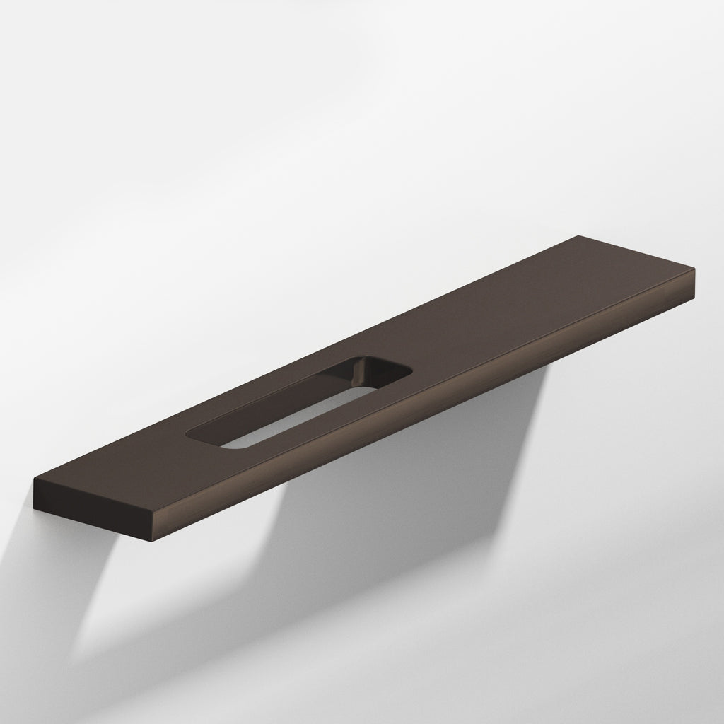 Colonial Bronze Series 719 4" Rectangular Cabinet Pull With Offset Cutout Dark Statuary Bronze / 4"