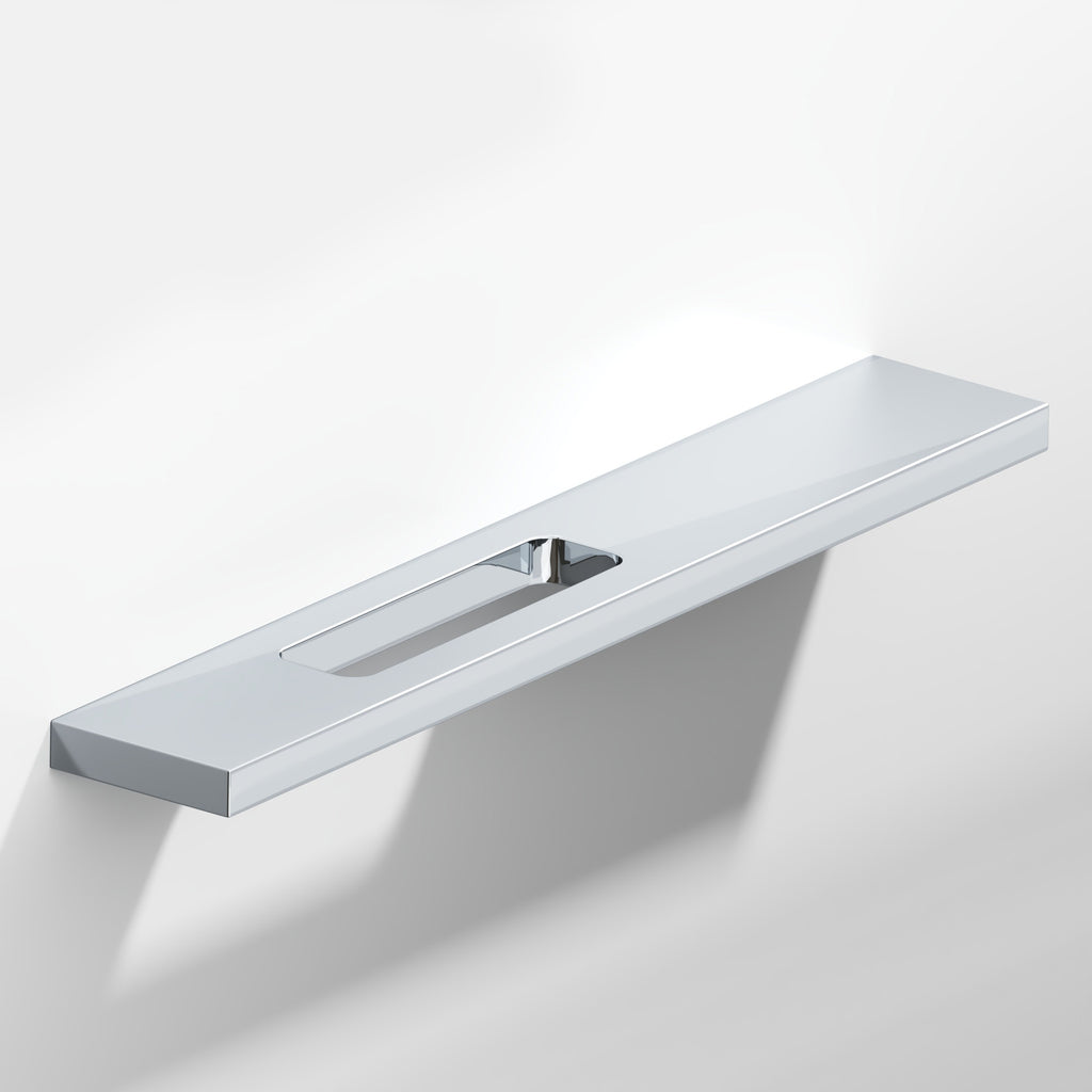 Colonial Bronze Series 719 6" Rectangular Cabinet Pull With Offset Cutout Polished Chrome / 6"