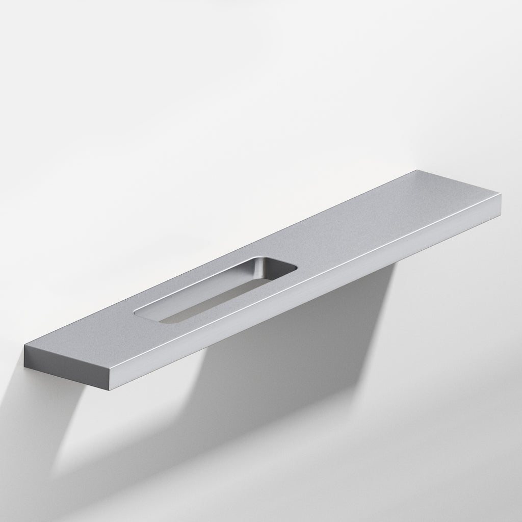 Colonial Bronze Series 719 6" Rectangular Cabinet Pull With Offset Cutout Matte Satin Chrome / 6"