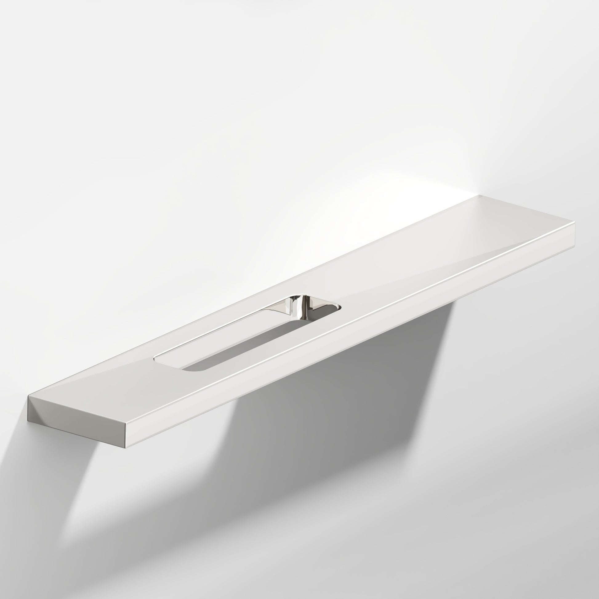 Colonial Bronze Series 719 6" Rectangular Cabinet Pull With Offset Cutout Polished Nickel / 6"