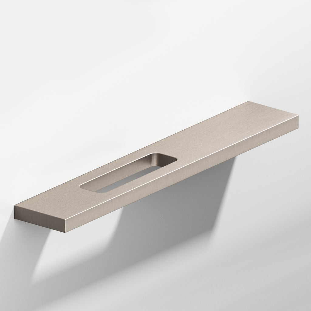 Colonial Bronze Series 719 4" Rectangular Cabinet Pull With Offset Cutout Matte Satin Nickel / 4"