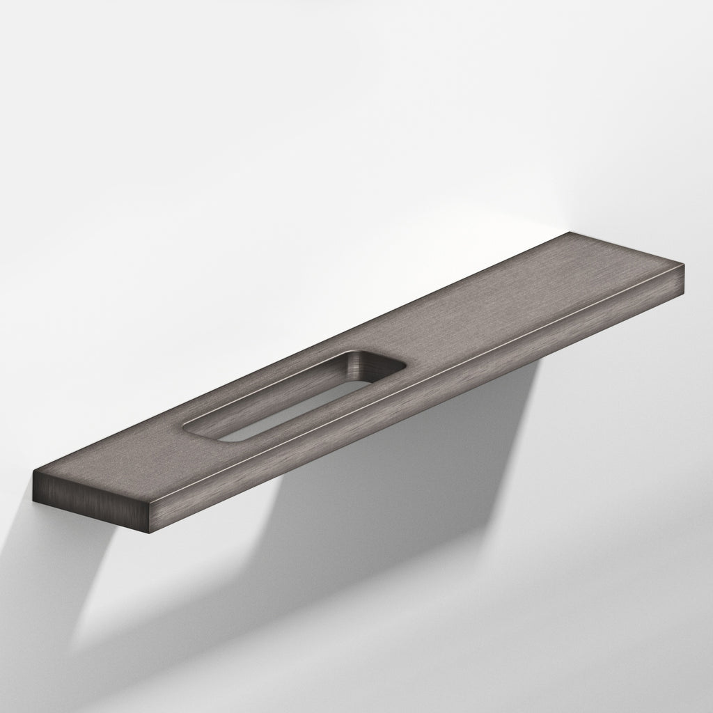 Colonial Bronze Series 719 3" Rectangular Cabinet Pull With Offset Cutout Pewter / 3"