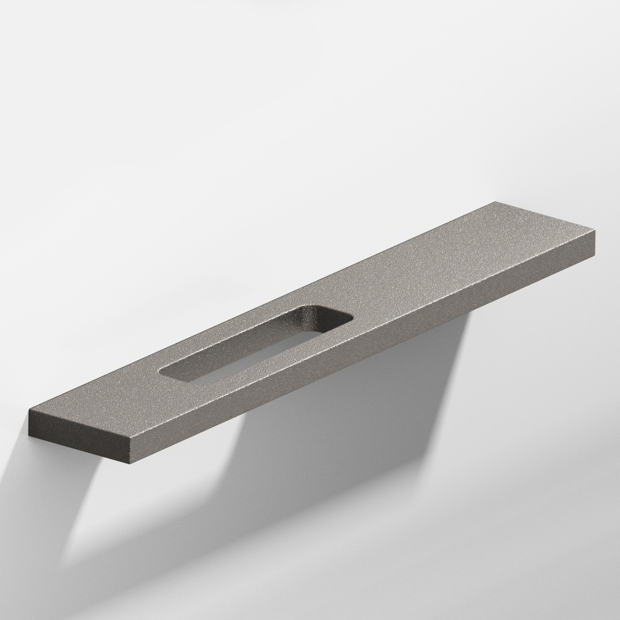 Colonial Bronze Series 719 6" Rectangular Cabinet Pull With Offset Cutout Frost Nickel™ / 6"