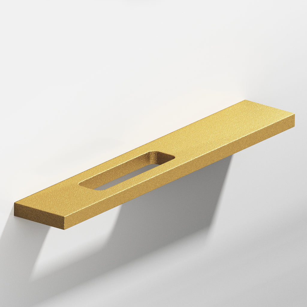 Colonial Bronze Series 719 6" Rectangular Cabinet Pull With Offset Cutout Frost Brass™ / 6"