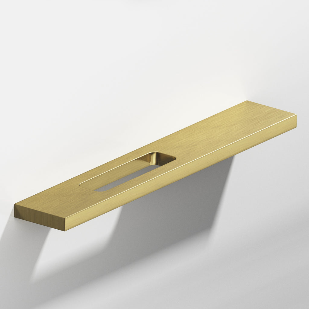Colonial Bronze Series 719 4" Rectangular Cabinet Pull With Offset Cutout Antique Brass / 4"