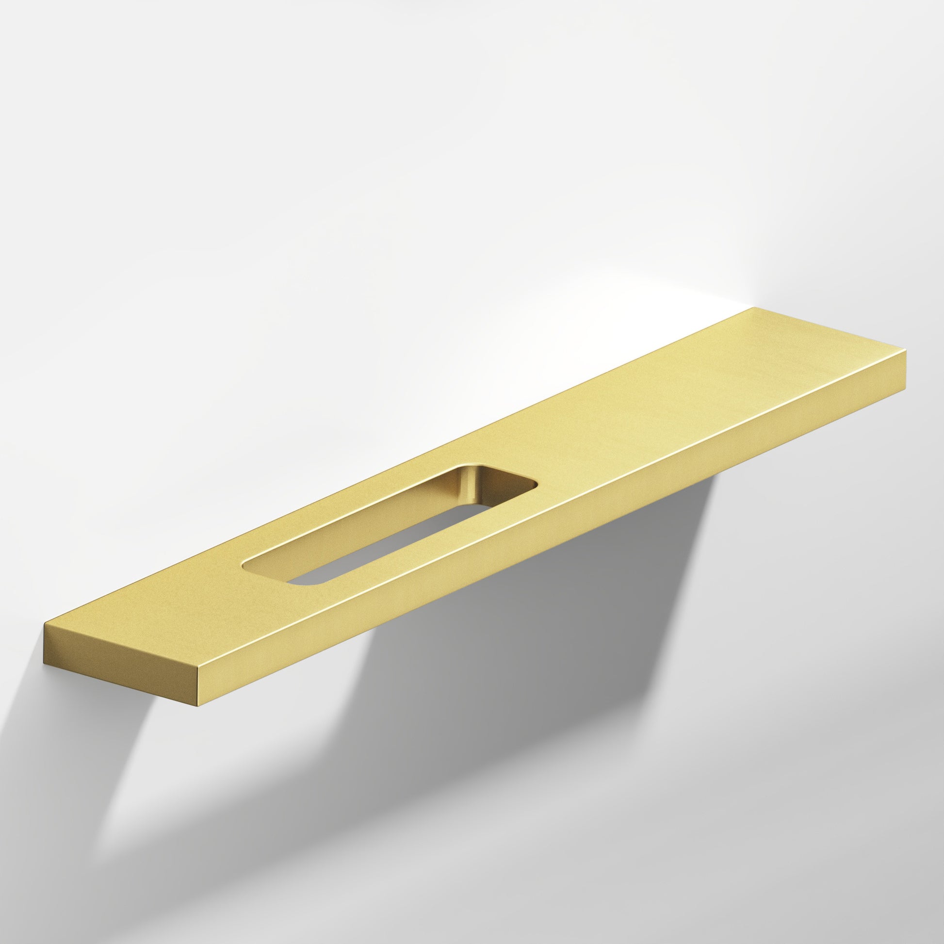 Colonial Bronze Series 719 6" Rectangular Cabinet Pull With Offset Cutout Matte Satin Brass / 6"