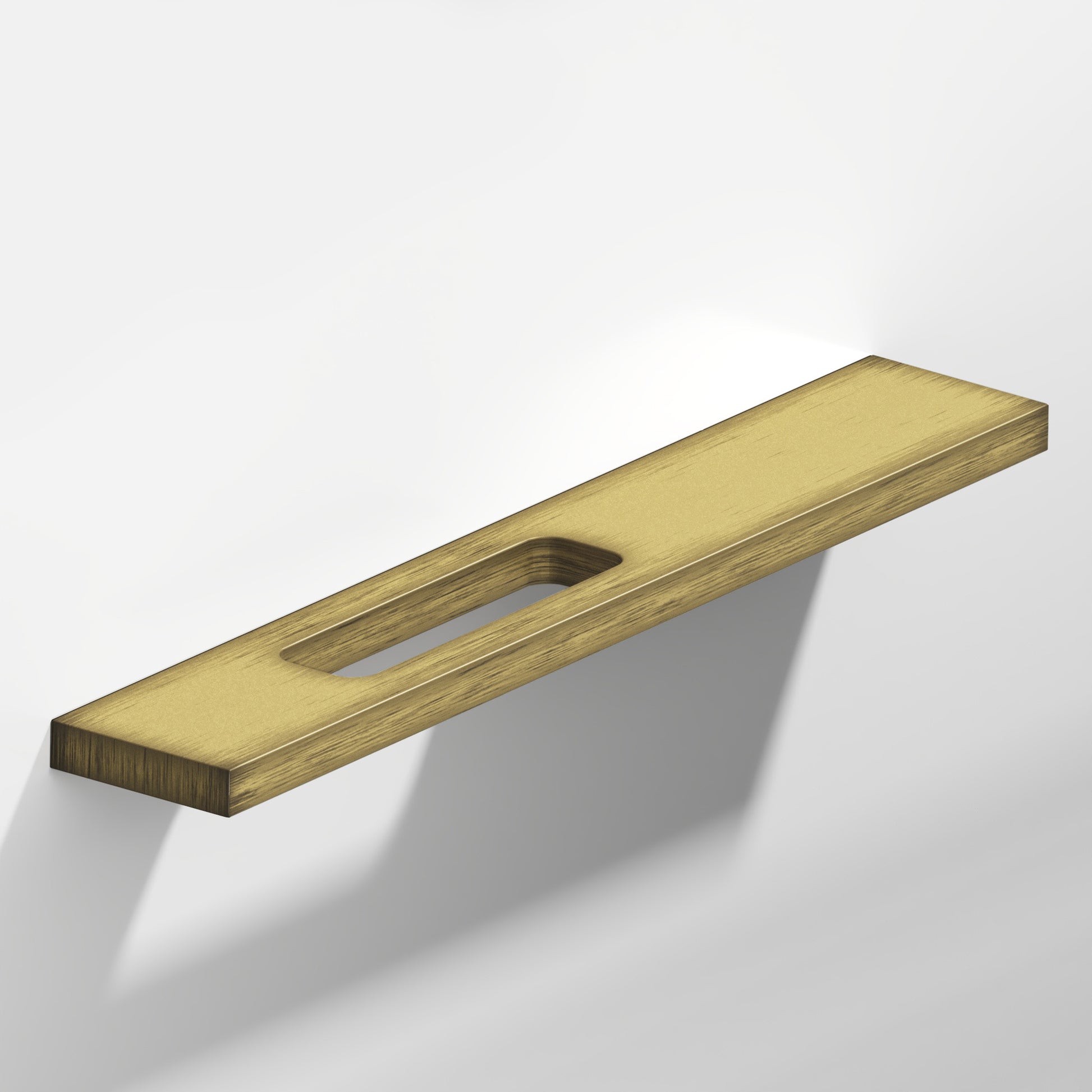 Colonial Bronze Series 719 4" Rectangular Cabinet Pull With Offset Cutout Matte Antique Satin Brass / 4"