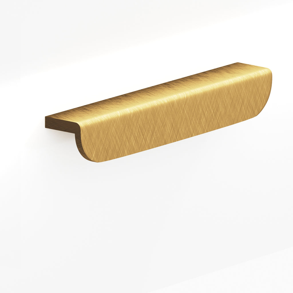 Colonial Bronze Series 720 4" L-Shaped Cabinet Edge Pull With Rounded Ends Weathered Brass / 4"