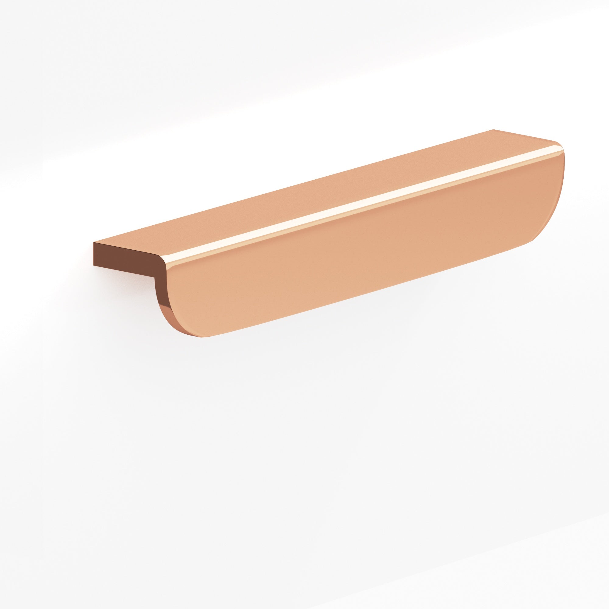 Colonial Bronze Series 720 2.5" L-Shaped Cabinet Edge Pull With Rounded Ends Polished Copper / 2.5"