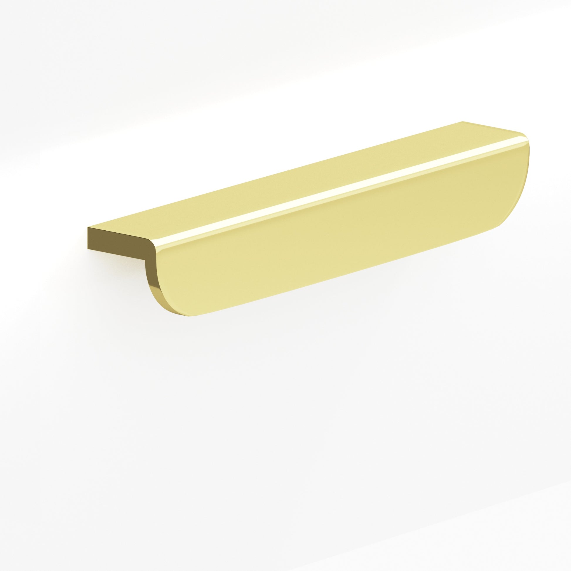 Colonial Bronze Series 720 12" L-Shaped Cabinet Edge Pull With Rounded Ends Polished Brass / 12"