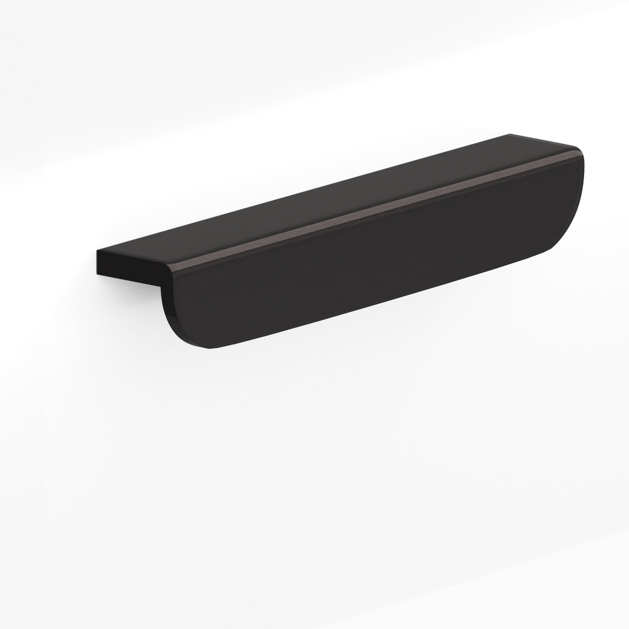 Colonial Bronze Series 720 3" L-Shaped Cabinet Edge Pull With Rounded Ends Satin Black / 3"