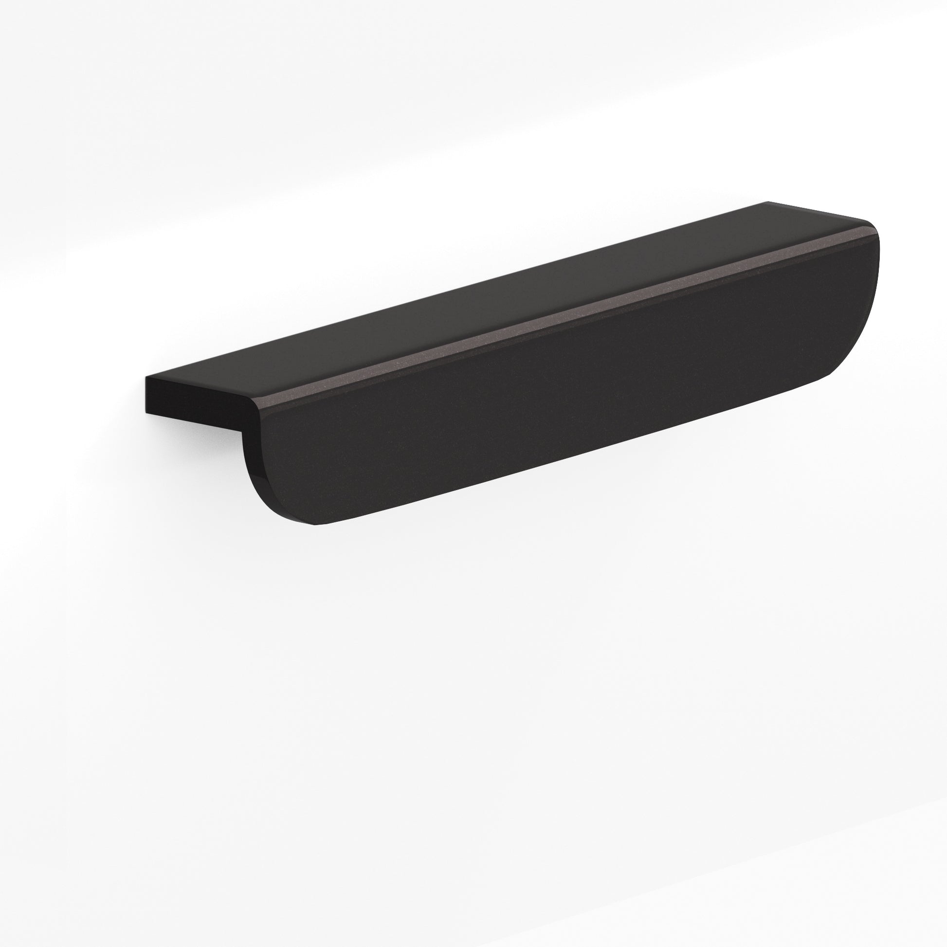 Colonial Bronze Series 720 4" L-Shaped Cabinet Edge Pull With Rounded Ends Satin Black / 4"