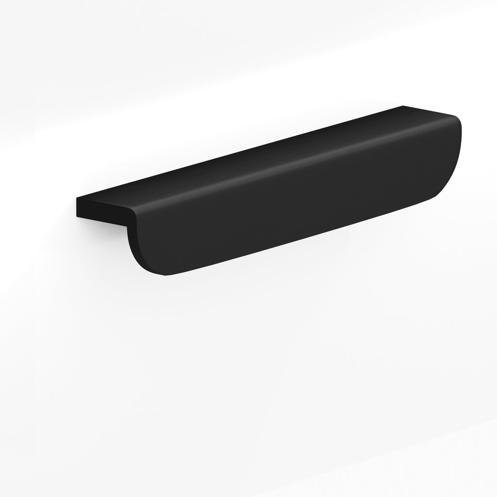 Colonial Bronze Series 720 6" L-Shaped Cabinet Edge Pull With Rounded Ends Matte Satin Black / 6"