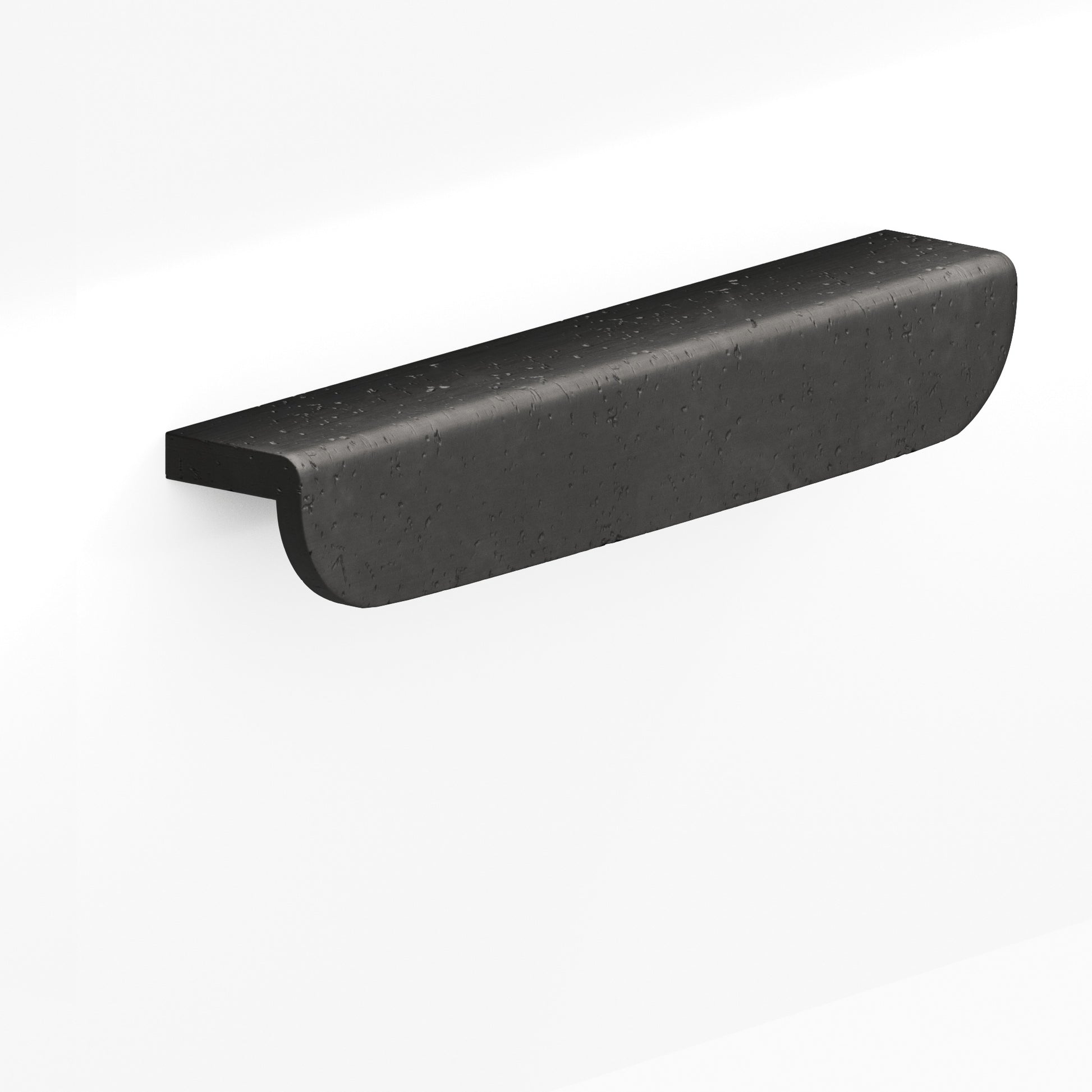 Colonial Bronze Series 720 3" L-Shaped Cabinet Edge Pull With Rounded Ends Distressed Satin Black / 3"