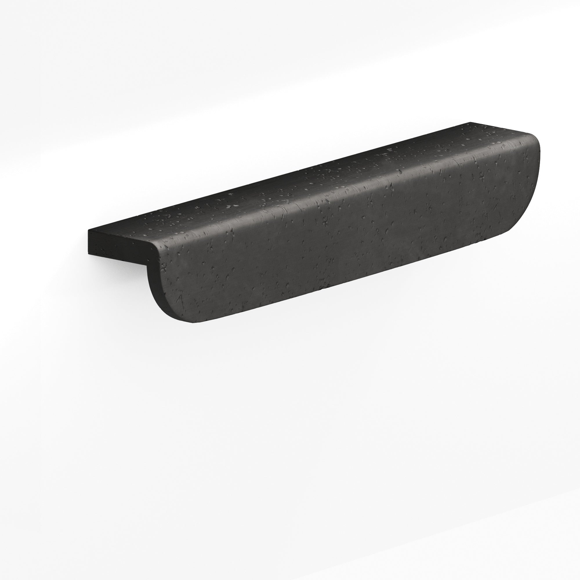 Colonial Bronze Series 720 3" L-Shaped Cabinet Edge Pull With Rounded Ends Distressed Satin Black / 3"