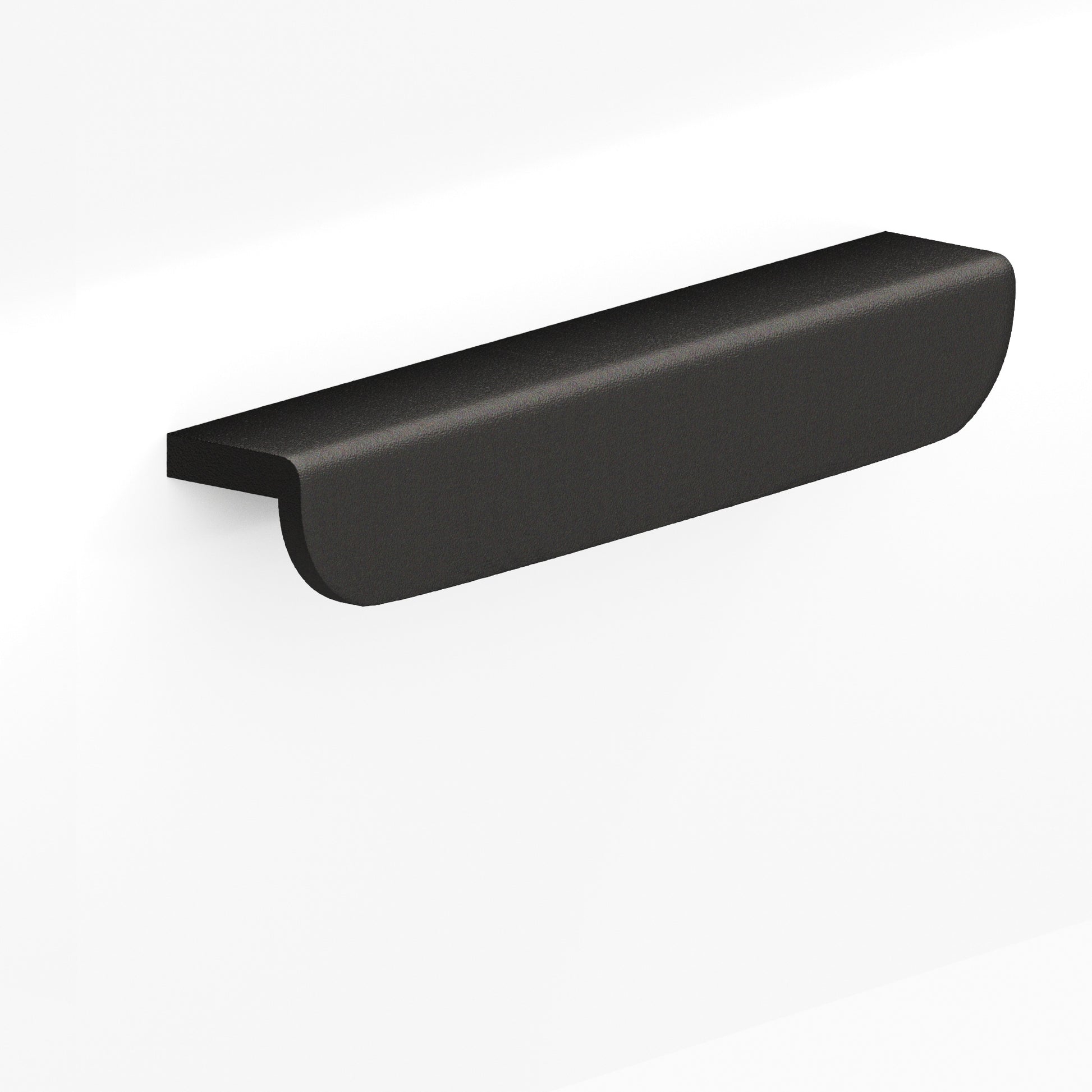 Colonial Bronze Series 720 8" L-Shaped Cabinet Edge Pull With Rounded Ends Frost Black™ / 8"