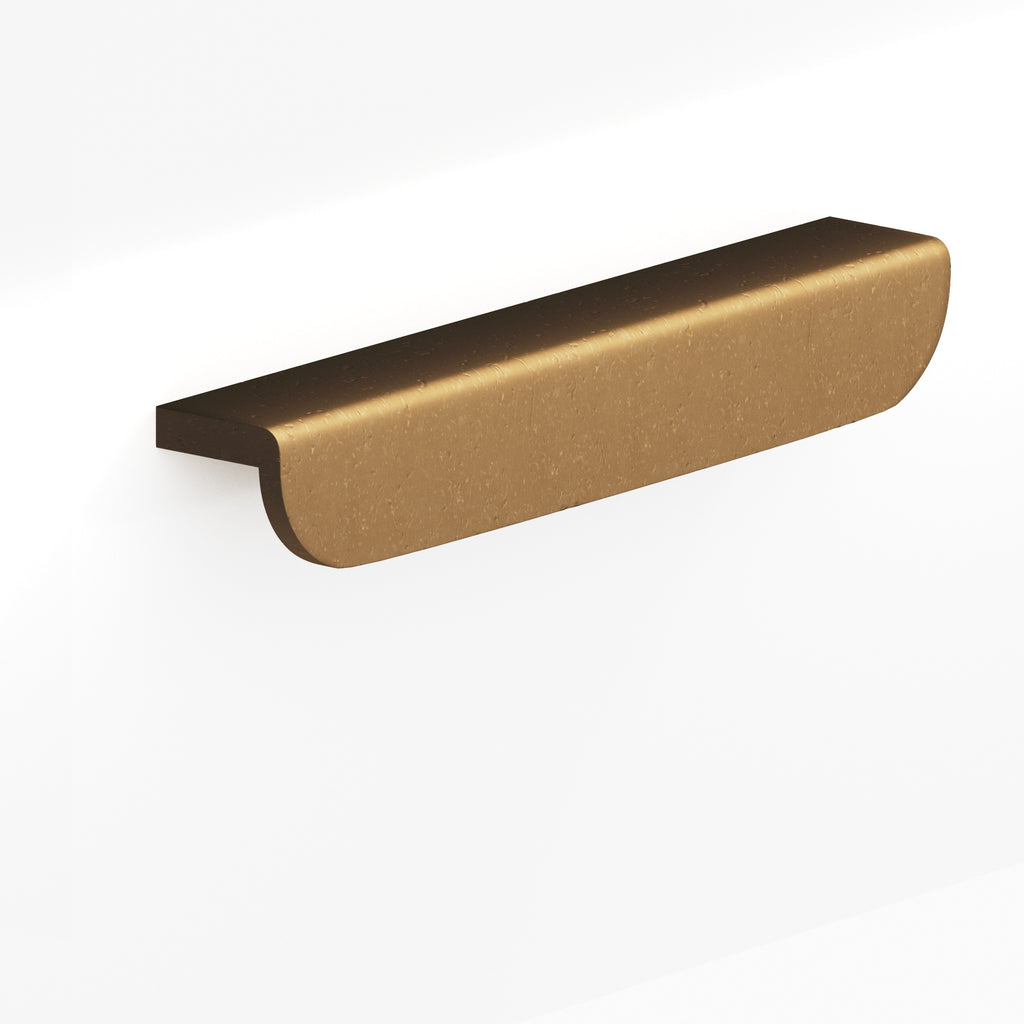 Colonial Bronze Series 720 3" L-Shaped Cabinet Edge Pull With Rounded Ends Distressed Light Statuary Bronze / 3"